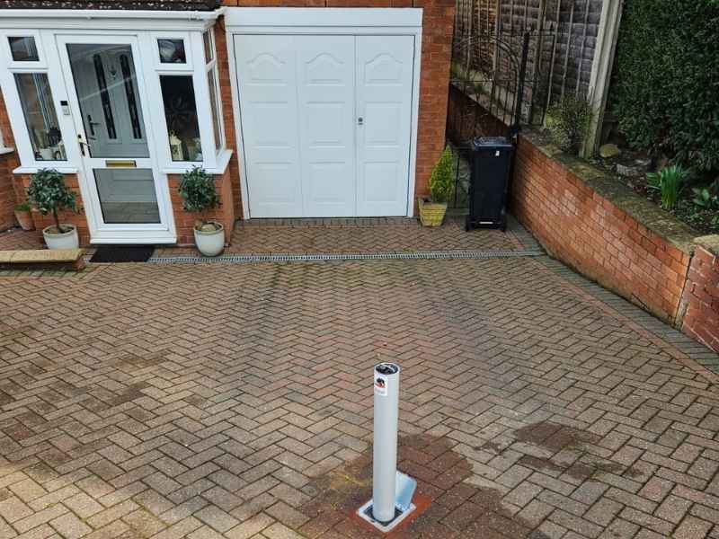 veilige oprit zonder hek