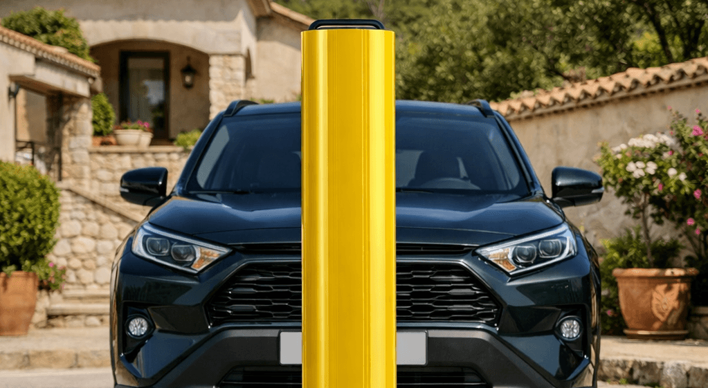 Installatie van Rhino parkeerpalen met slot
