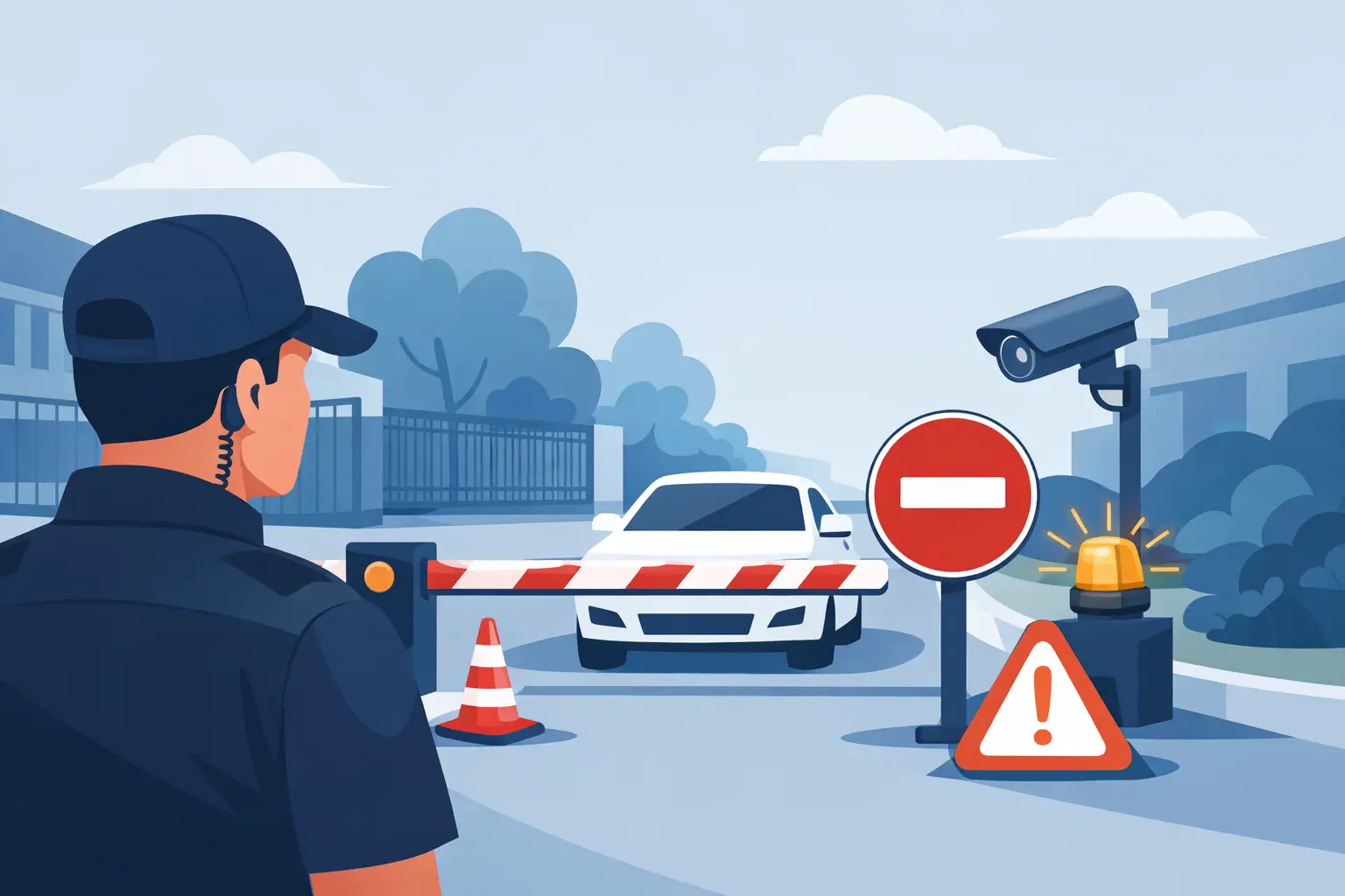 Hoe tijdelijk verkeer blokkeren op uw terrein 1 RhinoSystems